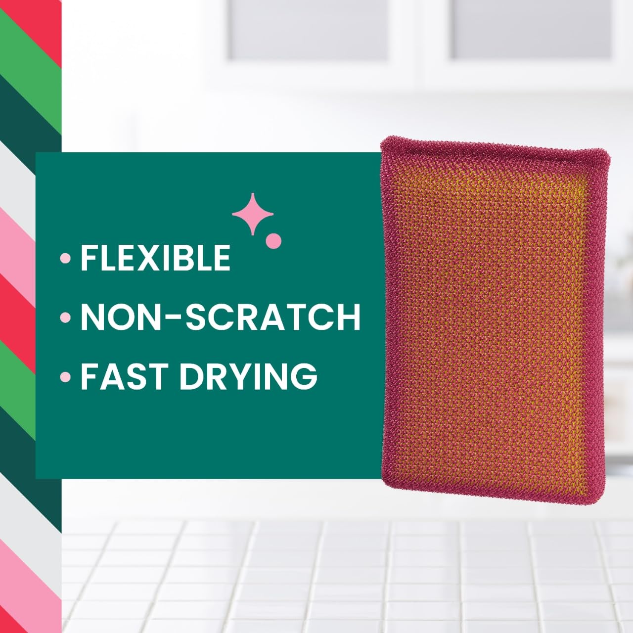 Scotch-Brite® Holiday All Purpose Cleaning Pad 720-H24-RED