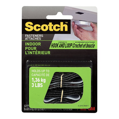 Scotch™ Indoor Fasteners RF4711, 3/4 in x 18 in (19,0 mm x 45,7 cm) Black 1 Set of Strips