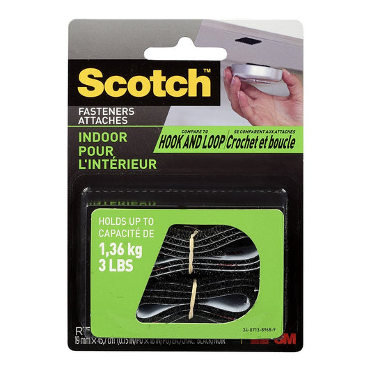 Scotch™ Indoor Fasteners RF4711, 3/4 in x 18 in (19,0 mm x 45,7 cm) Black 1 Set of Strips
