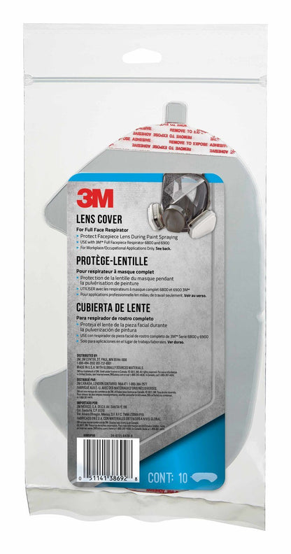 3M™ Lens Cover for 6000 Series Full-Face Respirator, 6885P10-C, 10 each/pack, 5 packs/case
