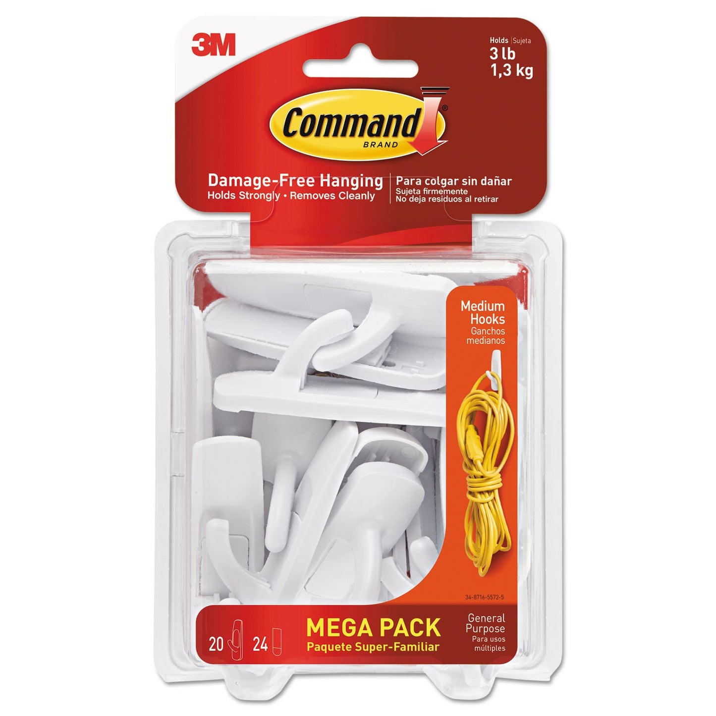Command™ Medium Utility Hook Mega Pack 17001-MPES