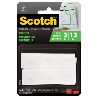 Scotch™ Indoor Fasteners RF4710, 3/4 in x 1.5ft (19,0 mm x 45,7 cm) White 1 Set of Strips