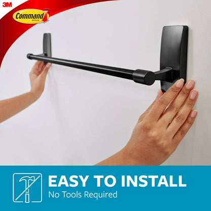 Command™ Bath Matte Black Towel Bar BATH51-MB-ESF