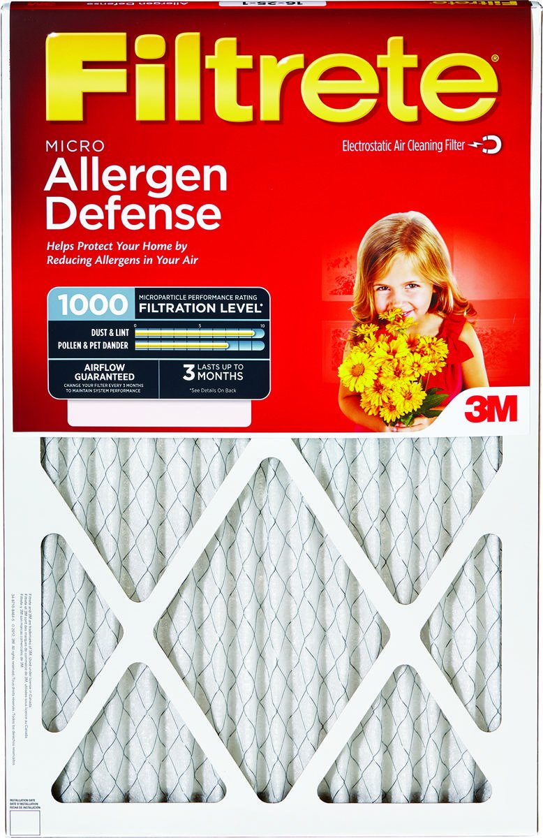Filtrete™ Electrostatic Air Filter 1000 MPR 9803-2PK-3, 20 in x 25 in x 1 in (50.8 cm x 63.5 cm x 2.5 cm)