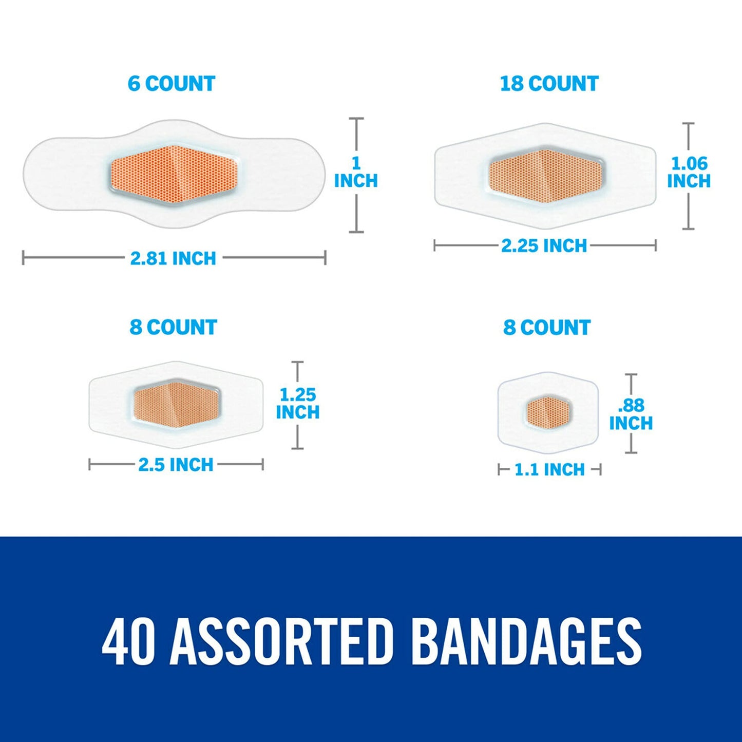 Nexcare™ Max Hold Waterproof Bandages MHW-40-NI, Assorted, 40 ct, Value Pack