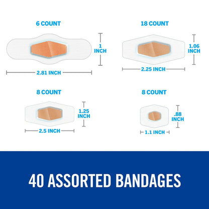 Nexcare™ Max Hold Waterproof Bandages MHW-40-NI, Assorted, 40 ct, Value Pack