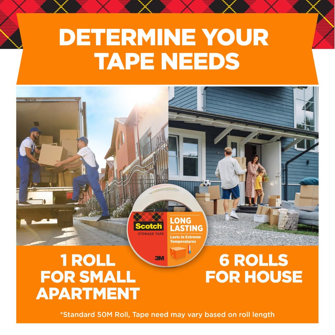 Scotch Storage Packaging Tape, 1.88 in 54.6 yd (48 mm x 50 m)