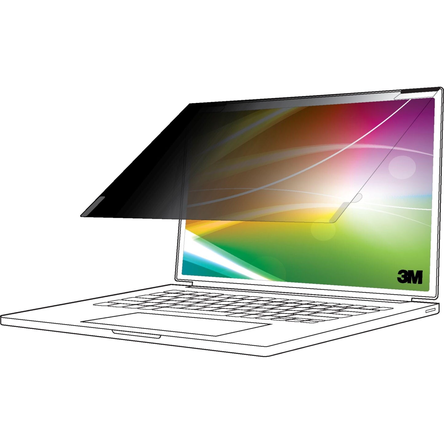 3M™ Bright Screen Privacy Filter for 15.6in Full Screen Laptop, 16:10, BP156W1E