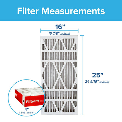 Filtrete™ Electrostatic Air Filter 1000 MPR NADP01-2PK-1E, 16 in x 25 in x 4 in (40.6 cm x 63.5 cm x 10.1 cm)