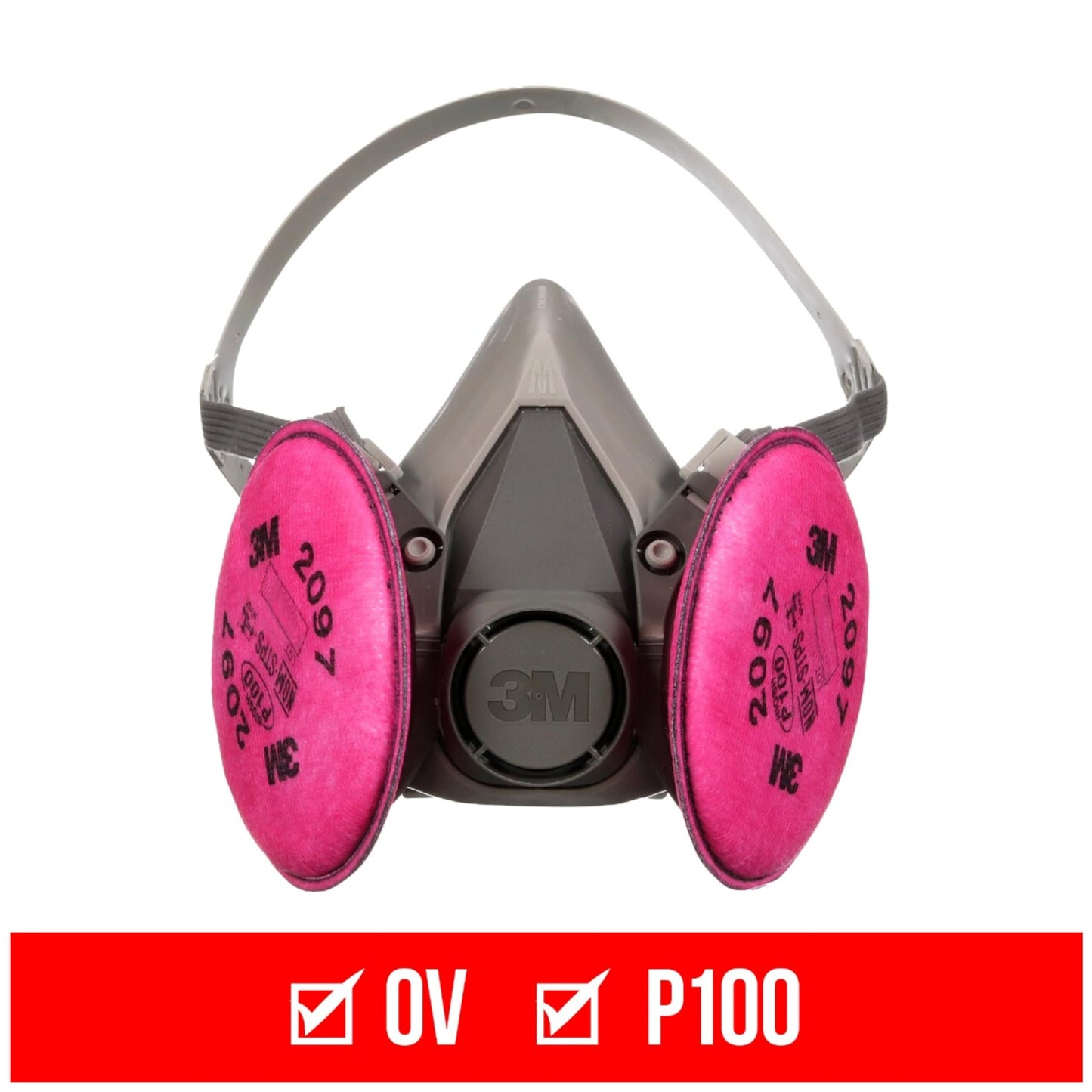 3M™ Performance Mold and Lead Paint Removal Respirator P100, 6297P1-DC, Size Medium, 1 each/pack, 4 packs/case