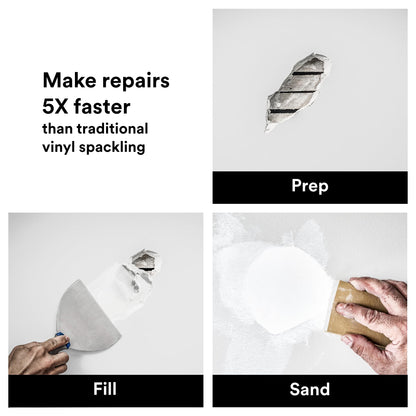3M High Strength Fiber Reinforced Spackling Compound, 32 oz., Ideal for Large Hole Repair Cracks and Damaged Surfaces in Drywall, Plaster, Stucco, Concrete and Wood, For Easy Wall Repair (LHR-32-BB)