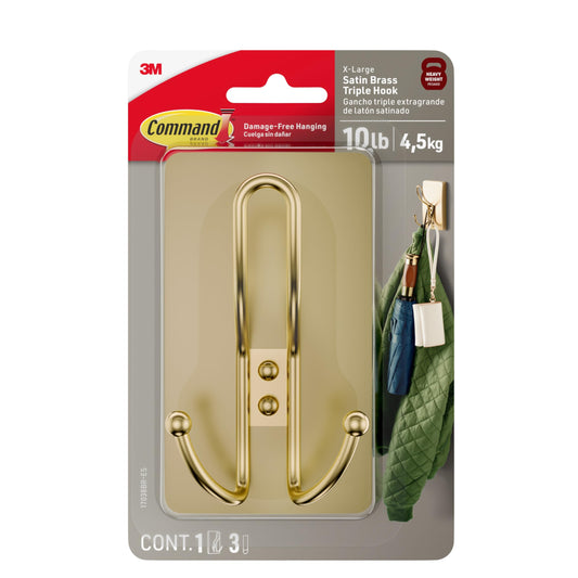Command™ X-Large Metal Hook with Foam Strips Bulk for 17038BR-ES