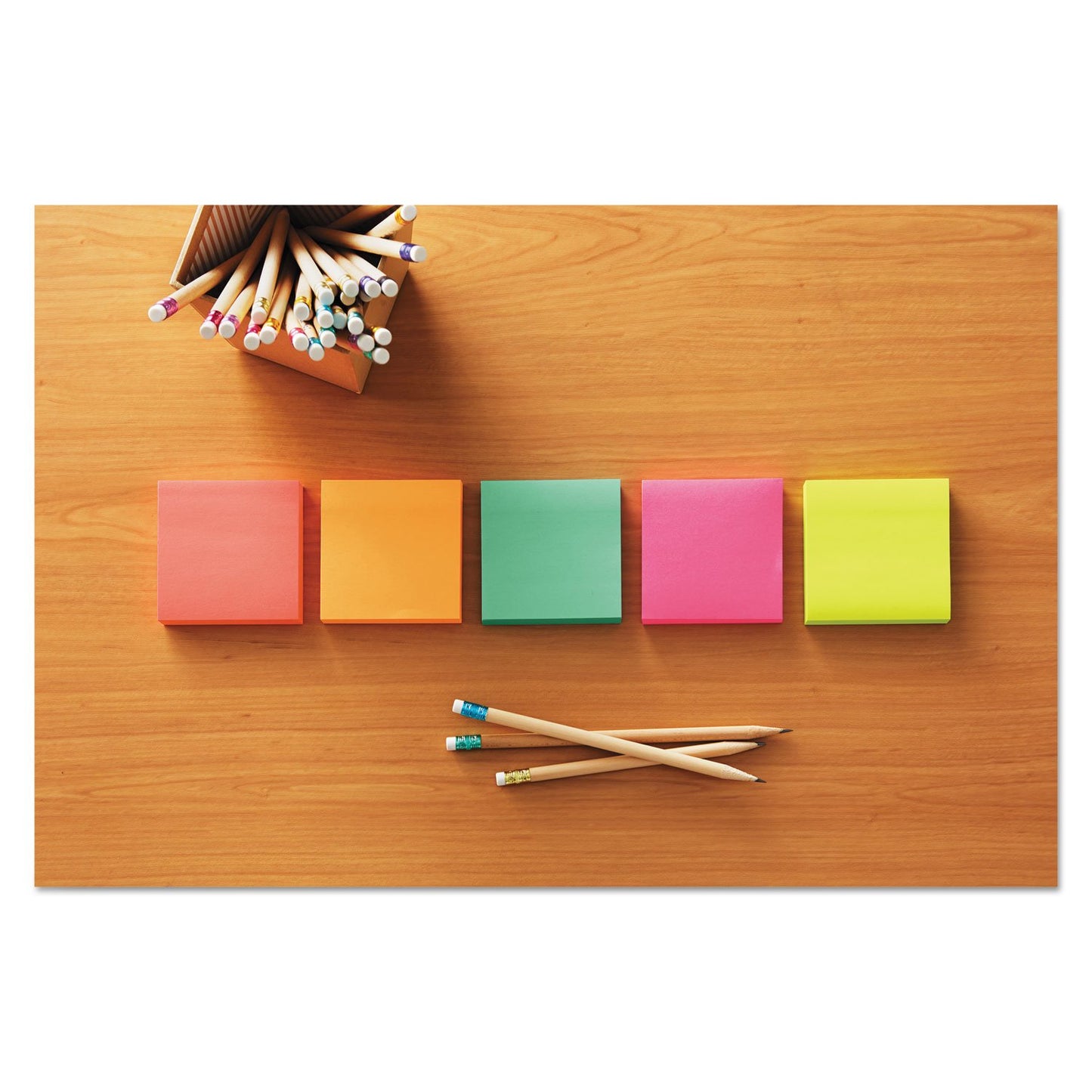 Post-it® Notes 654-5UC, Jaipur Collection, 5x100 Sheets/Pack, 24 Packs/Case, 76 mm x 76 mm, 100% PEFC, SGSCH-PEFC-COC-110078
