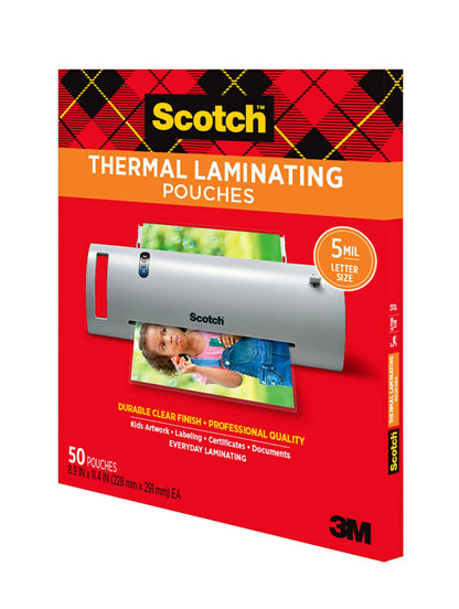 Scotch™ Thermal Pouches 5 mil TP5854-50, 8.9 in x 11.4 in (228 mm x 291 mm)
