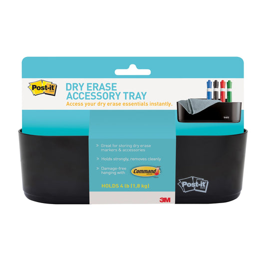 Post-it Dry Erase Accessory Tray, 1 Accessory Tray, 4 Strips