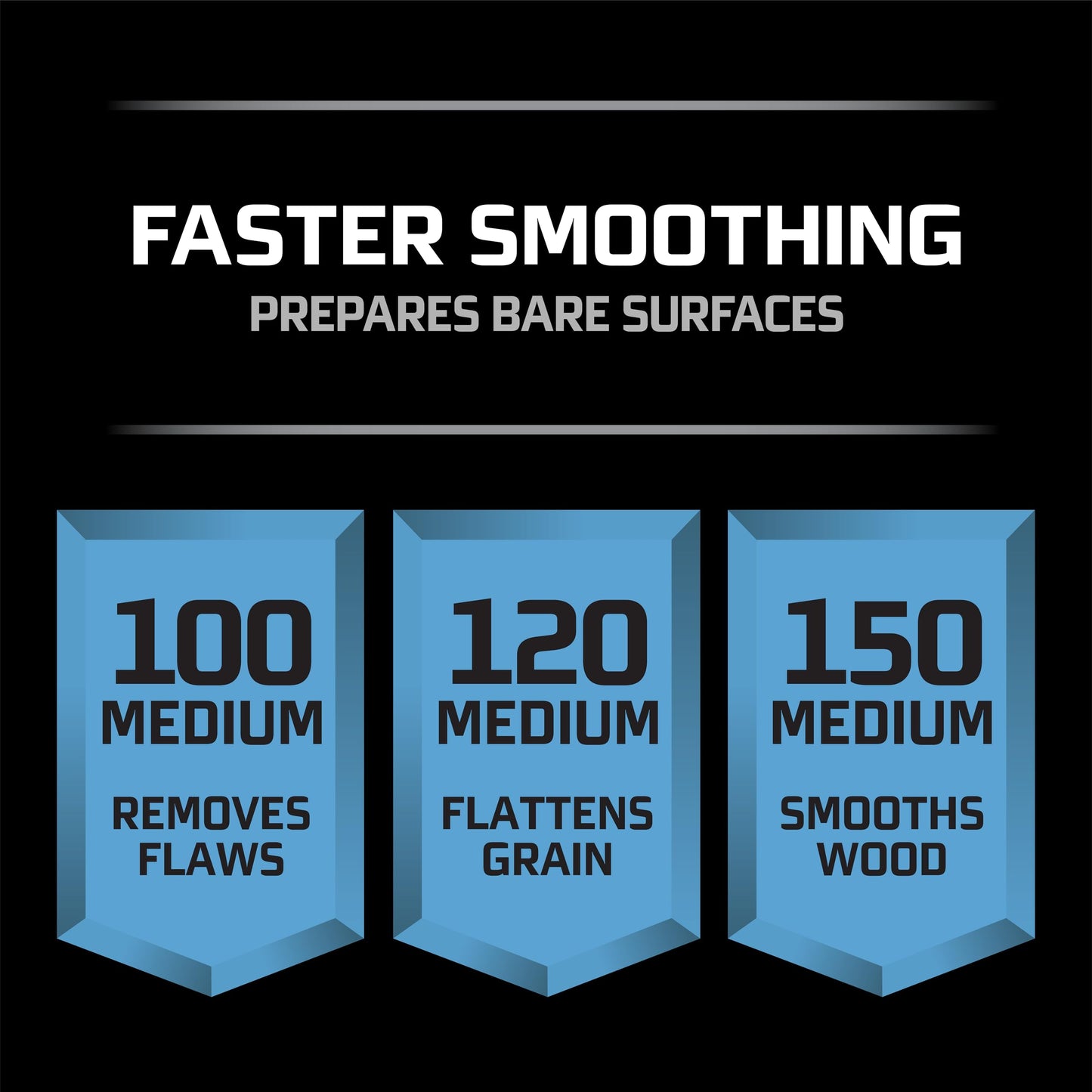 3M™ Pro Grade Precision™ Faster Sanding Sanding Sheets 100 grit Medium, 27100TRI-20, 9 in x 11 in, 20/pk