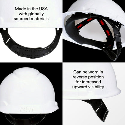 3M™ Vented Hard Hat CHHWH1-V-12-DC, with PinLock Adjustment, White, 12/Case