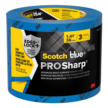 ScotchBlue™ PROSharp™ Painter's Tape 2093+-36NC4-P, 1.41 in x 60 yd (36mm x 54.8m), 4 rolls/pack, B3G1 Promo