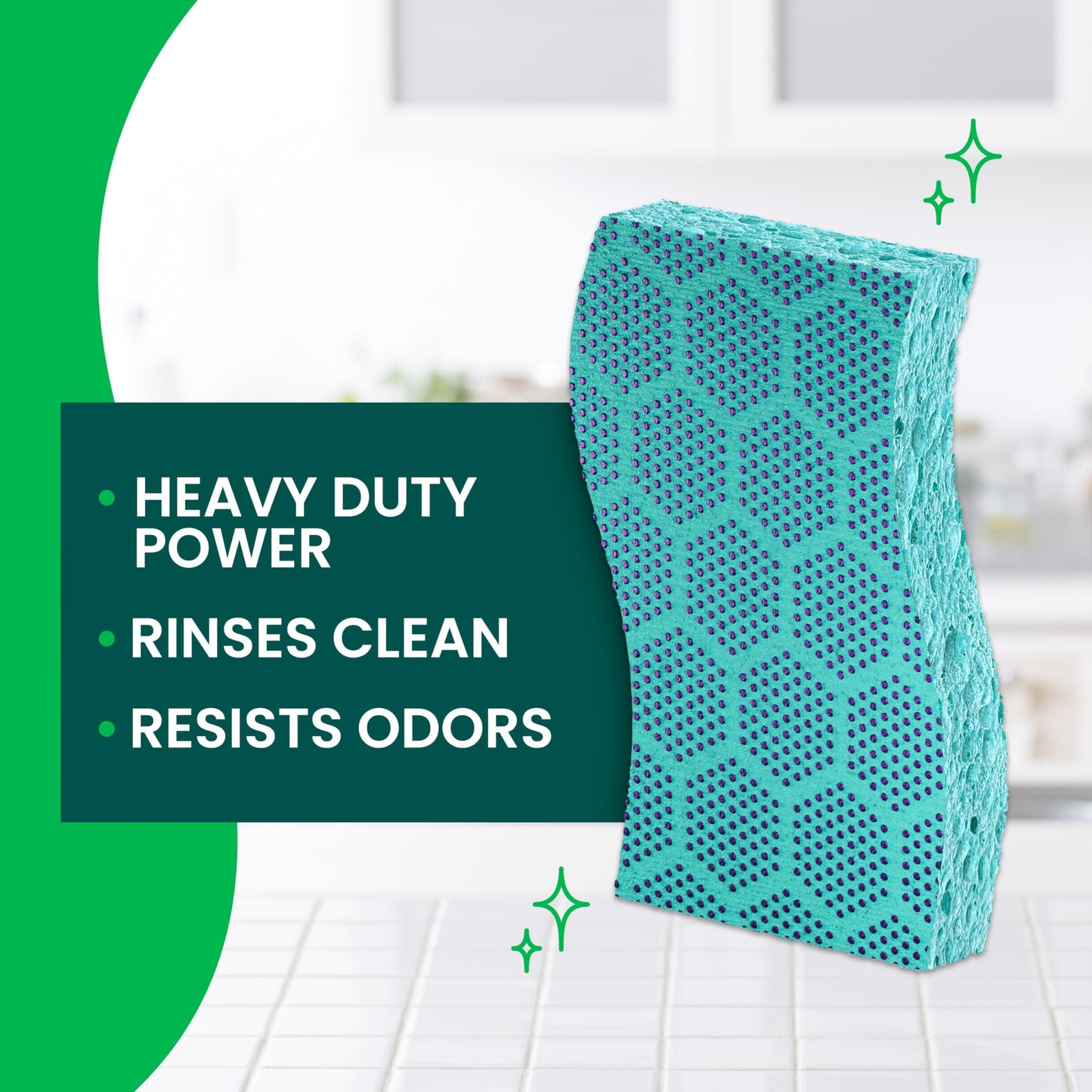 Scotch-Brite® Odor Resist Heavy Duty Sponge 30303-8, 8/3