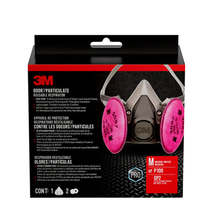 3M™ Performance Mold and Lead Paint Removal Respirator P100, 6297P1-DC, Size Medium, 1 each/pack, 4 packs/case
