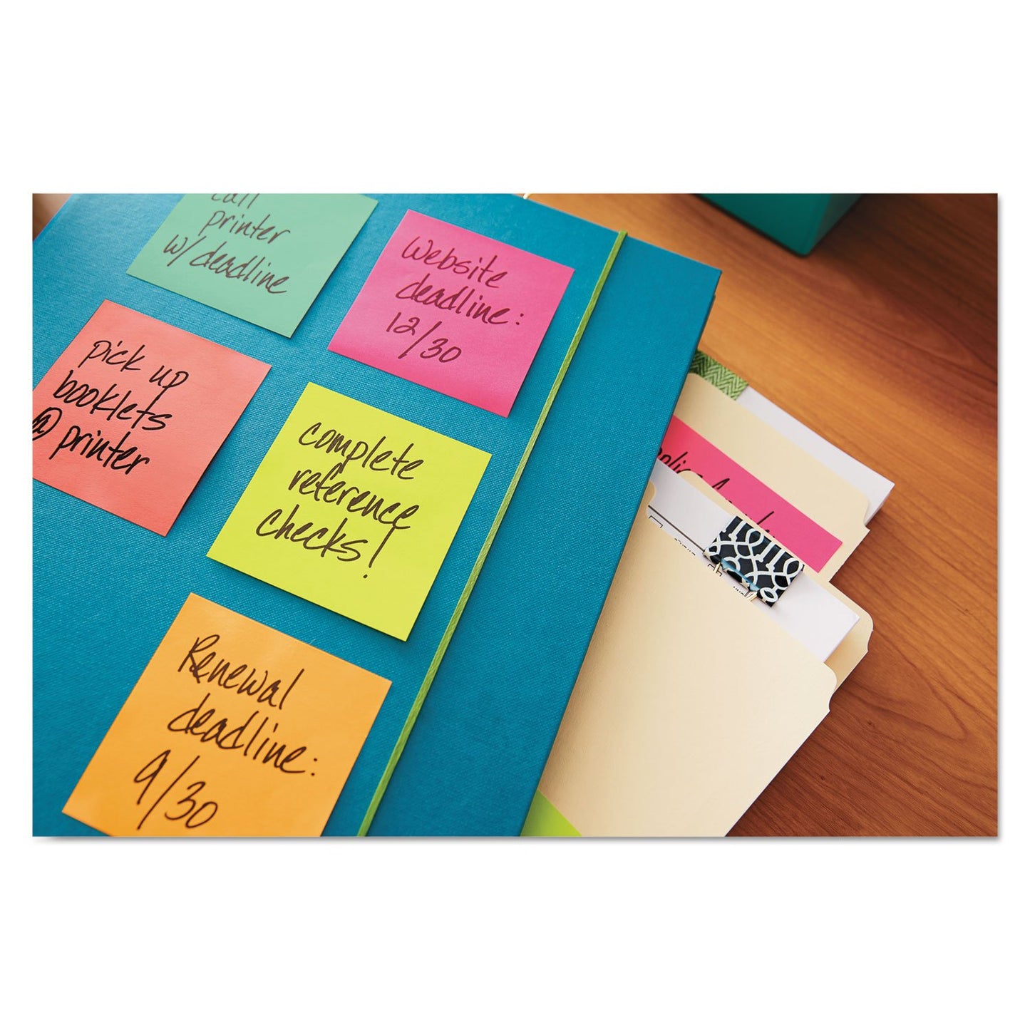 Post-it® Notes 654-5UC, Jaipur Collection, 5x100 Sheets/Pack, 24 Packs/Case, 76 mm x 76 mm, 100% PEFC, SGSCH-PEFC-COC-110078