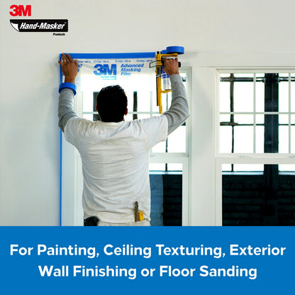 3M™ Hand-Masker™ Advanced Masking Film, AMF99-8C, 99 in x 90 ft x .35 mil (2.51 m x 27.4 m x .00889 mm)