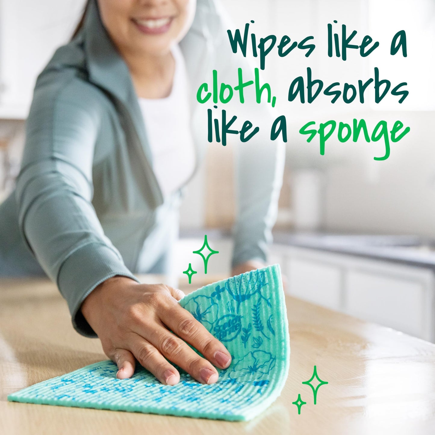 Scotch-Brite® Printed Sponge Cloth 9055-P1, 2 Each/Pack, 12 Packs/Case