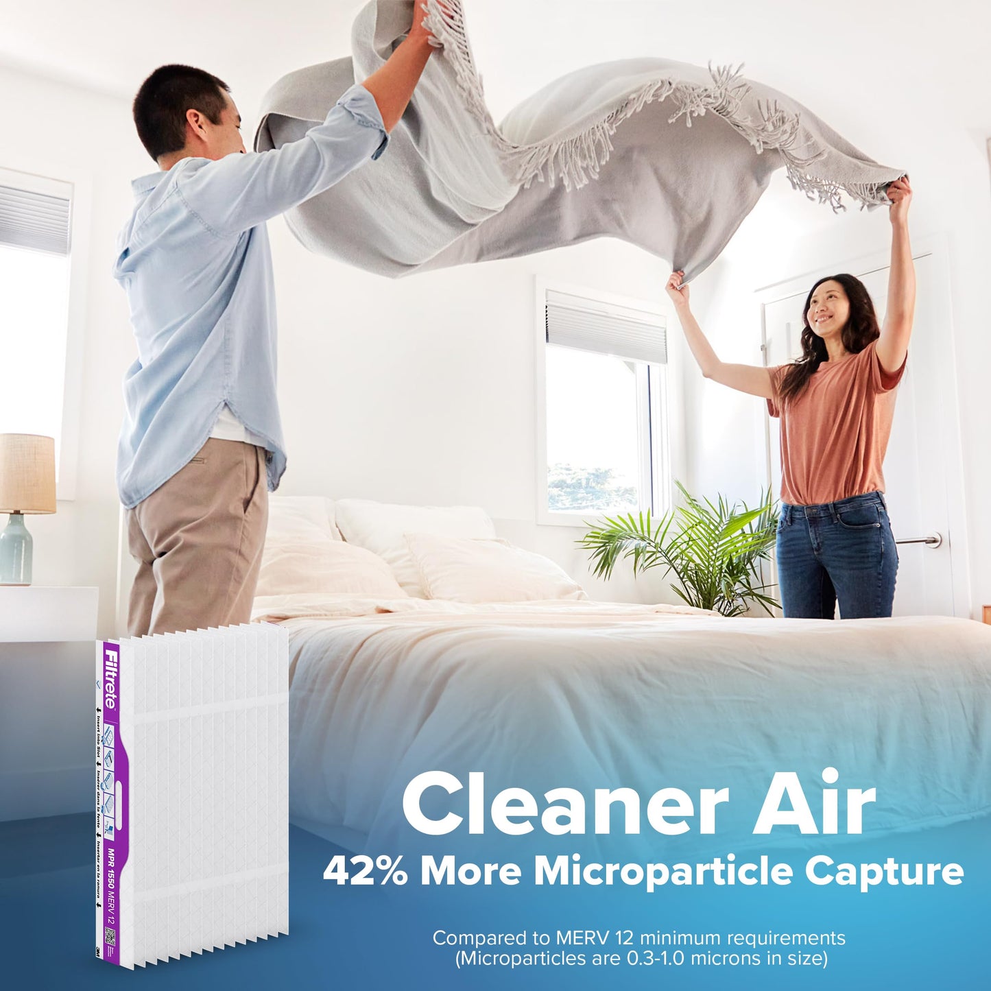 Filtrete™ Refillable Filter Kit 1550 MPR RS2003-4-2P-EC, 20 in x 25 in x 4 in (50.8 cm x 63.5 cm x 10.1 cm) 1 Frame & 2 Filters