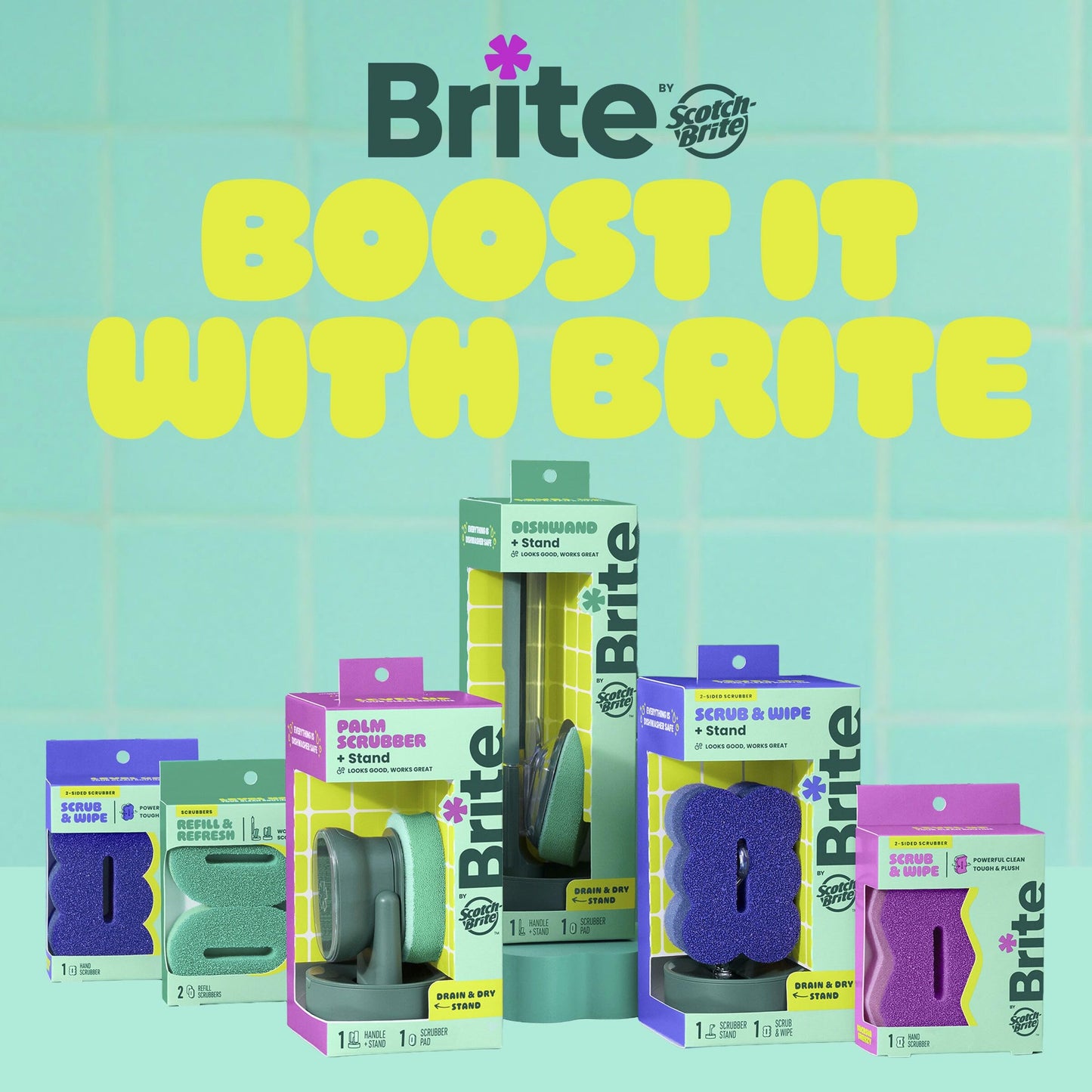 Brite by Scotch-Brite Refill Scrubbers, 2 Pack