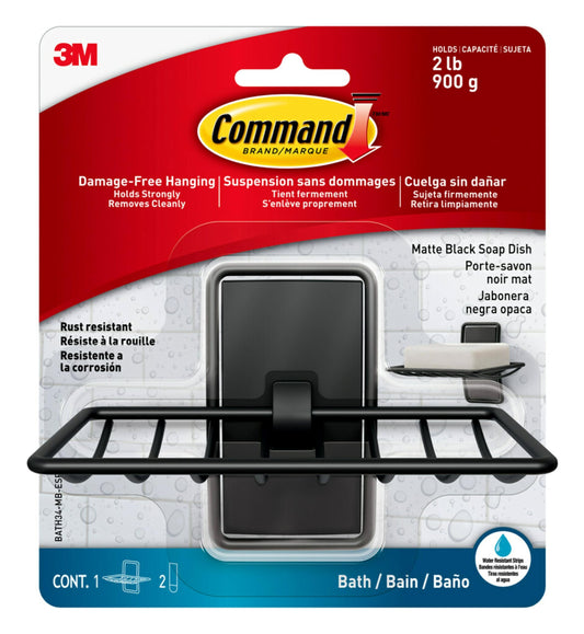 Command™ Soap Dish BATH34-MB-ESF, Matte Black