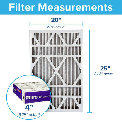 Filtrete™ High Performance Air Filter 1550 MPR NDP03-4S2PK-1E, 20 in x 25 in x 4 in (50.8 cm x 63.5 cm x 10.1 cm)
