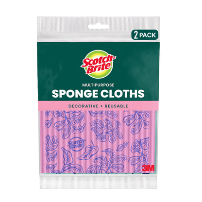 Scotch-Brite® Printed Sponge Cloth 9055-P1, 2 Each/Pack, 12 Packs/Case