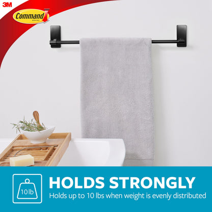 Command™ Bath Matte Black Towel Bar BATH51-MB-ESF