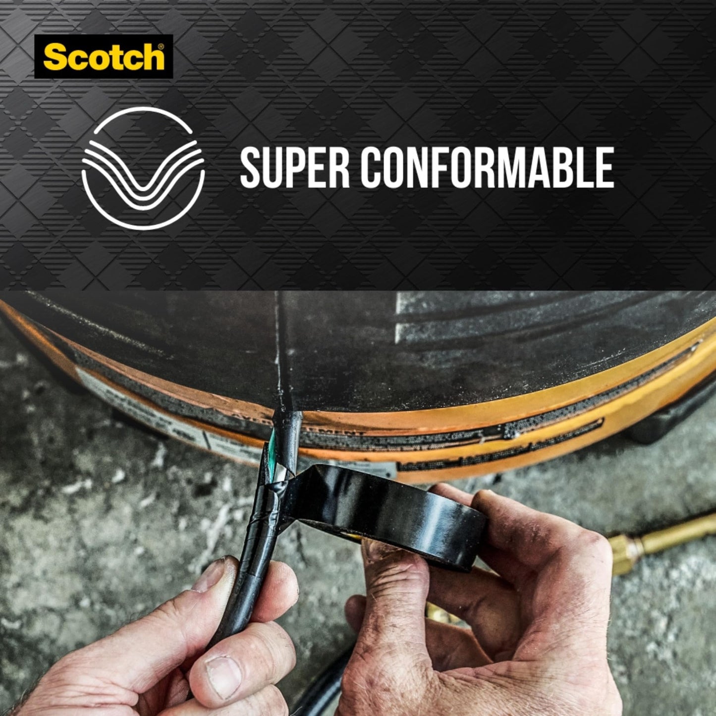 Scotch® Super 33+™ Vinyl Electrical Tape, 6132-BA-3PK-6, 0.75 in x 66 ft x 0.007 in (19 mm x 20,1 m x 0.177 mm), 6/case