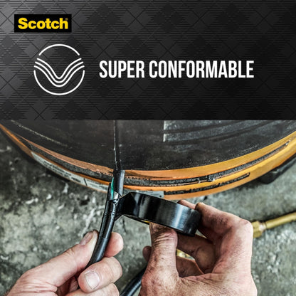 Scotch® Super 33+™ Vinyl Electrical Tape, 6132-BA-3PK-6, 0.75 in x 66 ft x 0.007 in (19 mm x 20,1 m x 0.177 mm), 6/case