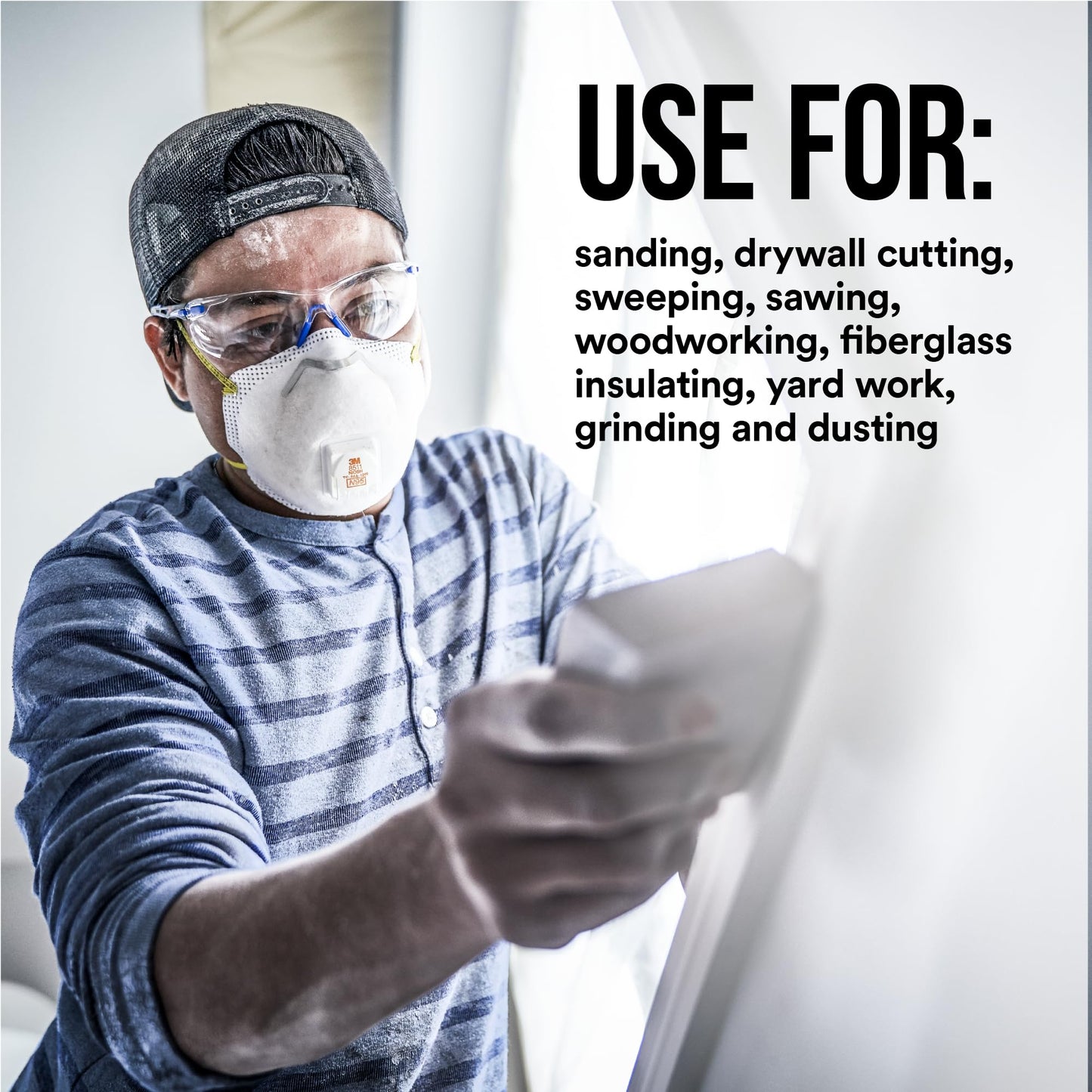 3M™ Sanding and Fiberglass Valved Respirator 8511H1-DC-PS, 1ea/pk, 12 pks/cs