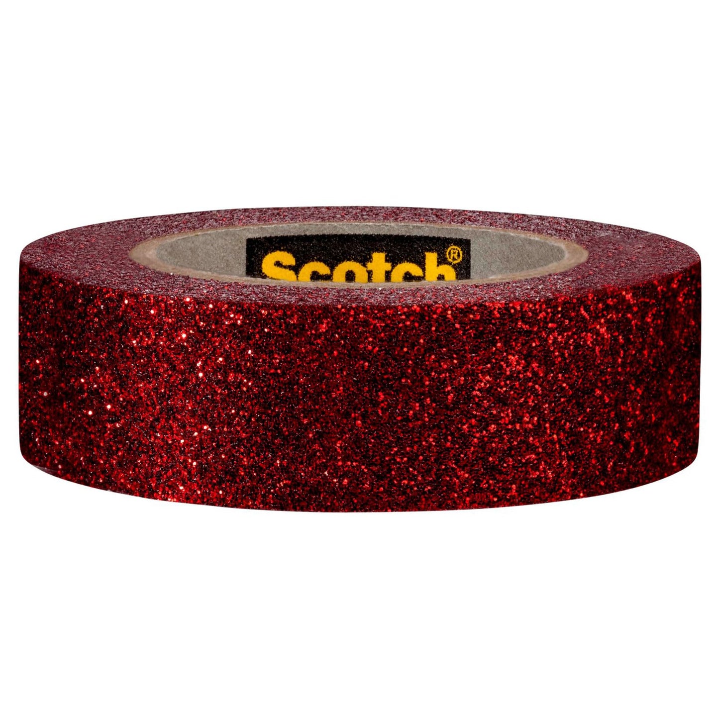 Scotch® Expressions Glitter Tape C514-RED, .59 in x 196 in (15 mm x 5 m) Red Glitter