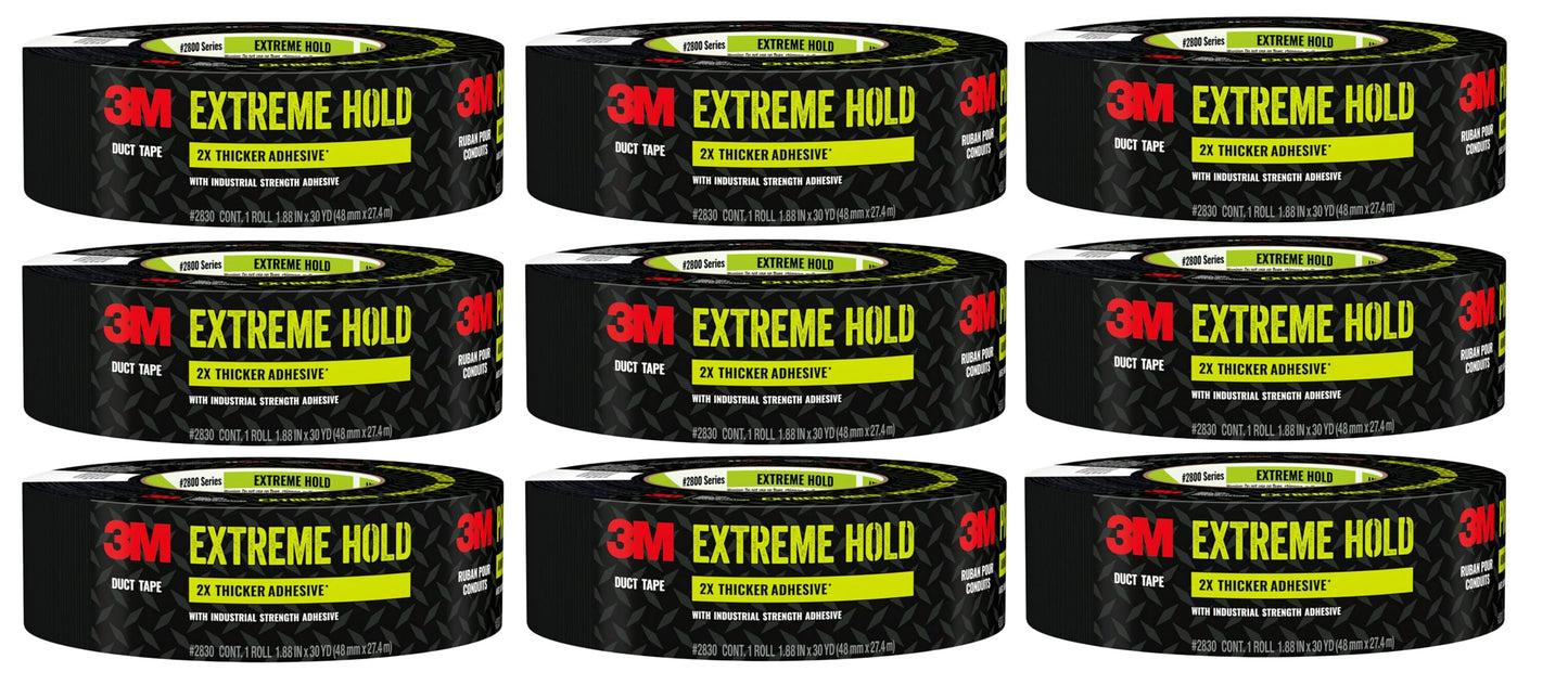 3M™ Extreme Strength Duct Tape 2830, 1.88 in x 30 yd (48 mm x 27.4 m), 12 rolls/case