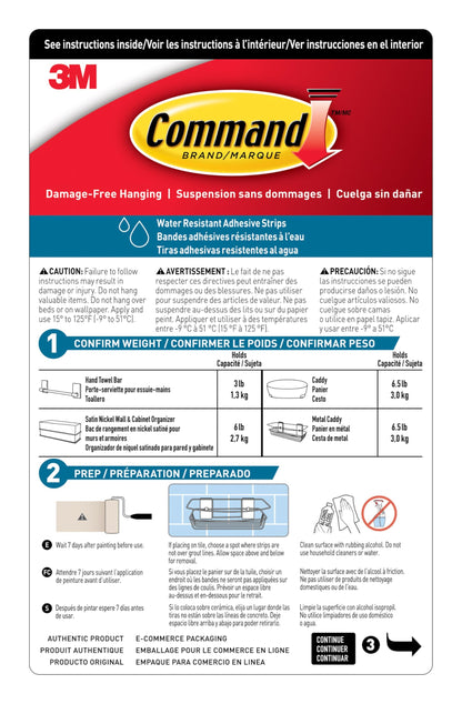 Command™ Shower Caddy BATH31-MB-ESF, Matte Black