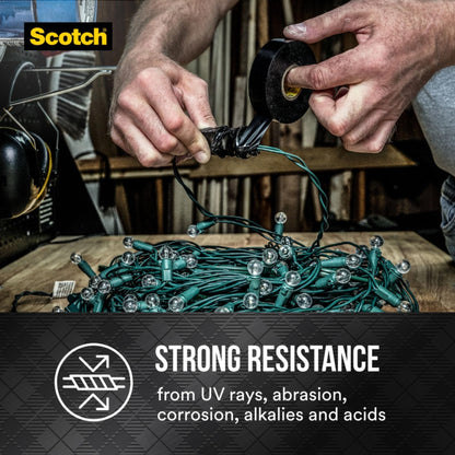 Scotch® Super 33+™ Vinyl Electrical Tape, 6132-BA-3PK-6, 0.75 in x 66 ft x 0.007 in (19 mm x 20,1 m x 0.177 mm), 6/case