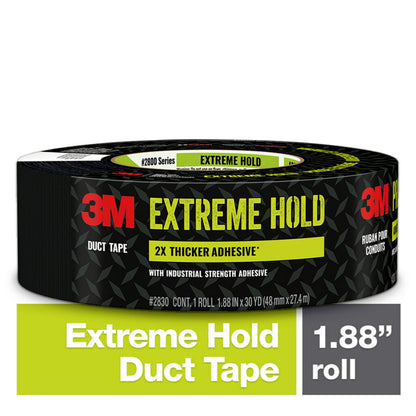 3M™ Extreme Strength Duct Tape 2830, 1.88 in x 30 yd (48 mm x 27.4 m), 12 rolls/case