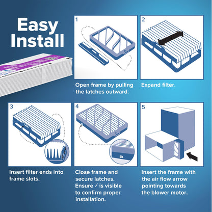 Filtrete™ Refillable Filter Kit 1550 MPR RS2003-4-2P-EC, 20 in x 25 in x 4 in (50.8 cm x 63.5 cm x 10.1 cm) 1 Frame & 2 Filters