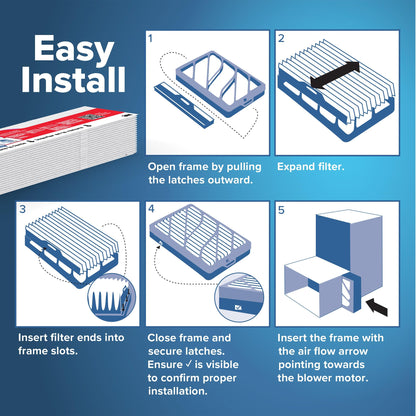 Filtrete™ Refillable Filter Refills 1000 MPR RFA01-4-2P-EC, 16 in x 25 in x 4 in (40.6 cm x 63.5 cm x 10.1 cm) 2 Filters