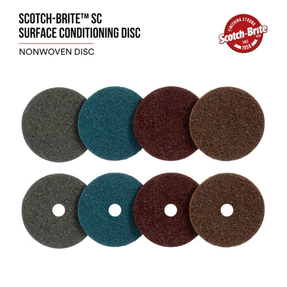 Scotch-Brite™ Surface Conditioning Disc, SC-DH, A/O Coarse, 7 in x NH, 10 ea/Case