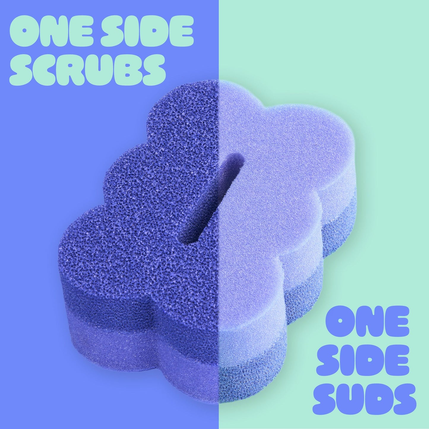 Brite by Scotch-Brite Scrub & Wipe with Drain + Dry Stand, Kitchen Sponge for Washing Dishes, 1 Scrub Sponge