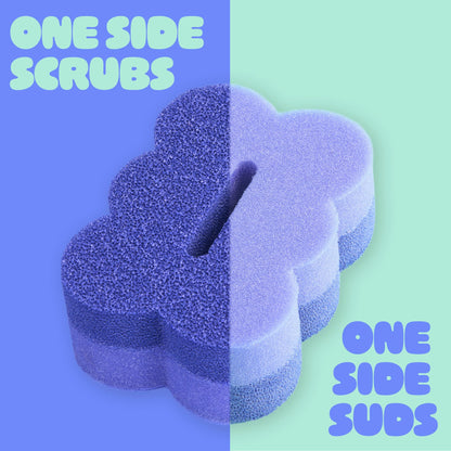 Brite by Scotch-Brite Scrub & Wipe with Drain + Dry Stand, Kitchen Sponge for Washing Dishes, 1 Scrub Sponge