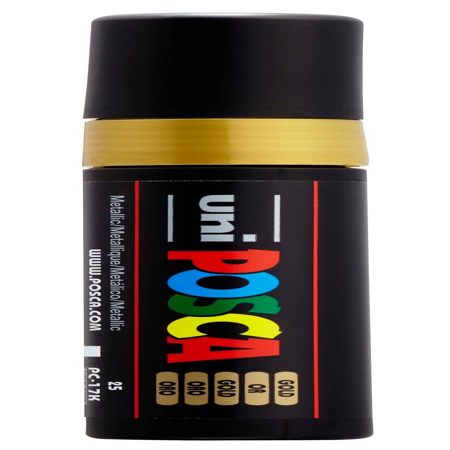 uni® POSCA PC-17K Water-Based Paint Markers, Extra Broad Tip (15mm), Gold