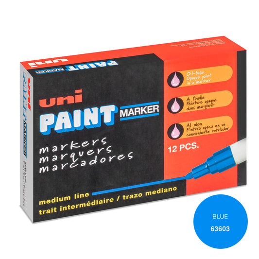 uni® Paint PX-20 Oil-Based Paint Markers, Medium Line (1.8-2.2mm), Blue