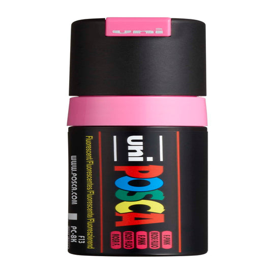 uni® POSCA PC-8K Water-Based Paint Markers, Broad Tip (8mm), Fluorescent Pink