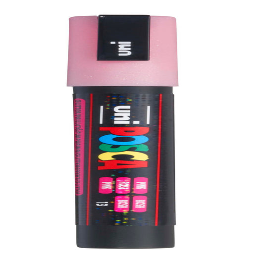 uni® POSCA PC-3ML Water-Based Glitter Paint Markers, Reversible Fine Tip (0.9-1.3mm), Glitter Pink